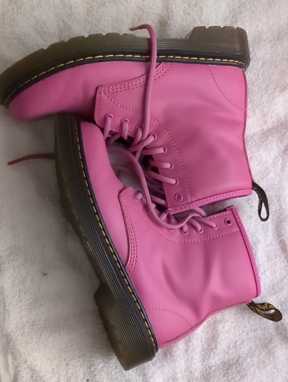 Dr Martens Classic Pink Lace-Up Combat Boots